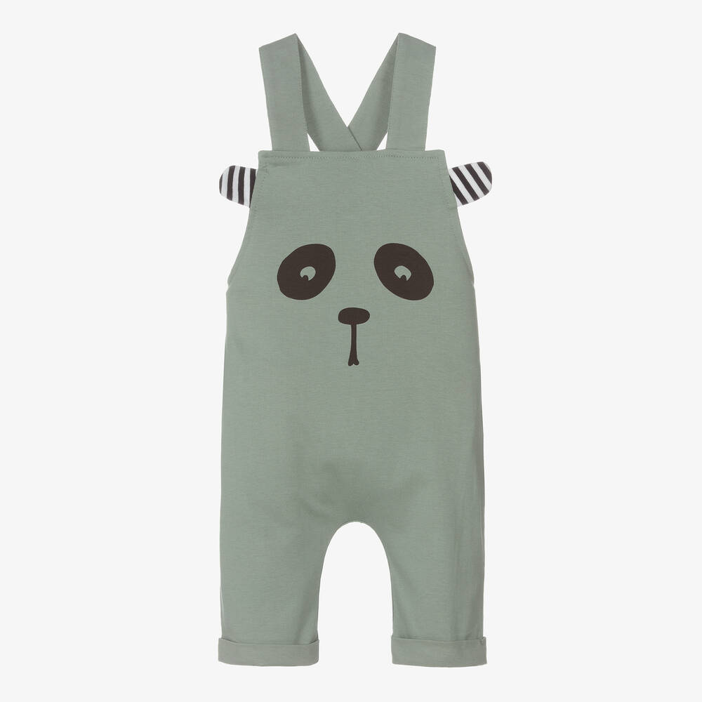 Turtledove London-Green Organic Cotton Dungarees | Childrensalon Outlet