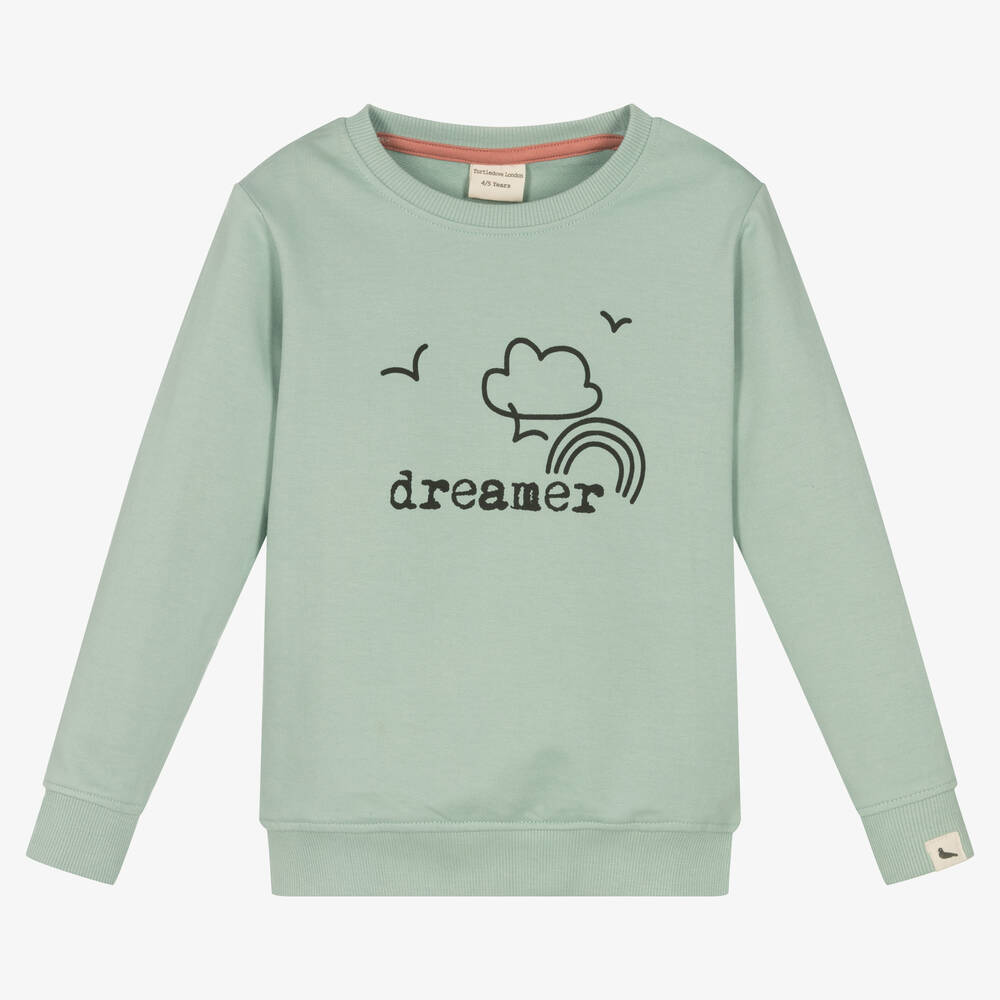 Turtledove London - Green Organic Cotton Sweatshirt | Childrensalon