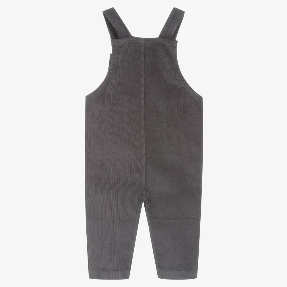 Turtledove London-Grey Corduroy Dungarees | Childrensalon Outlet