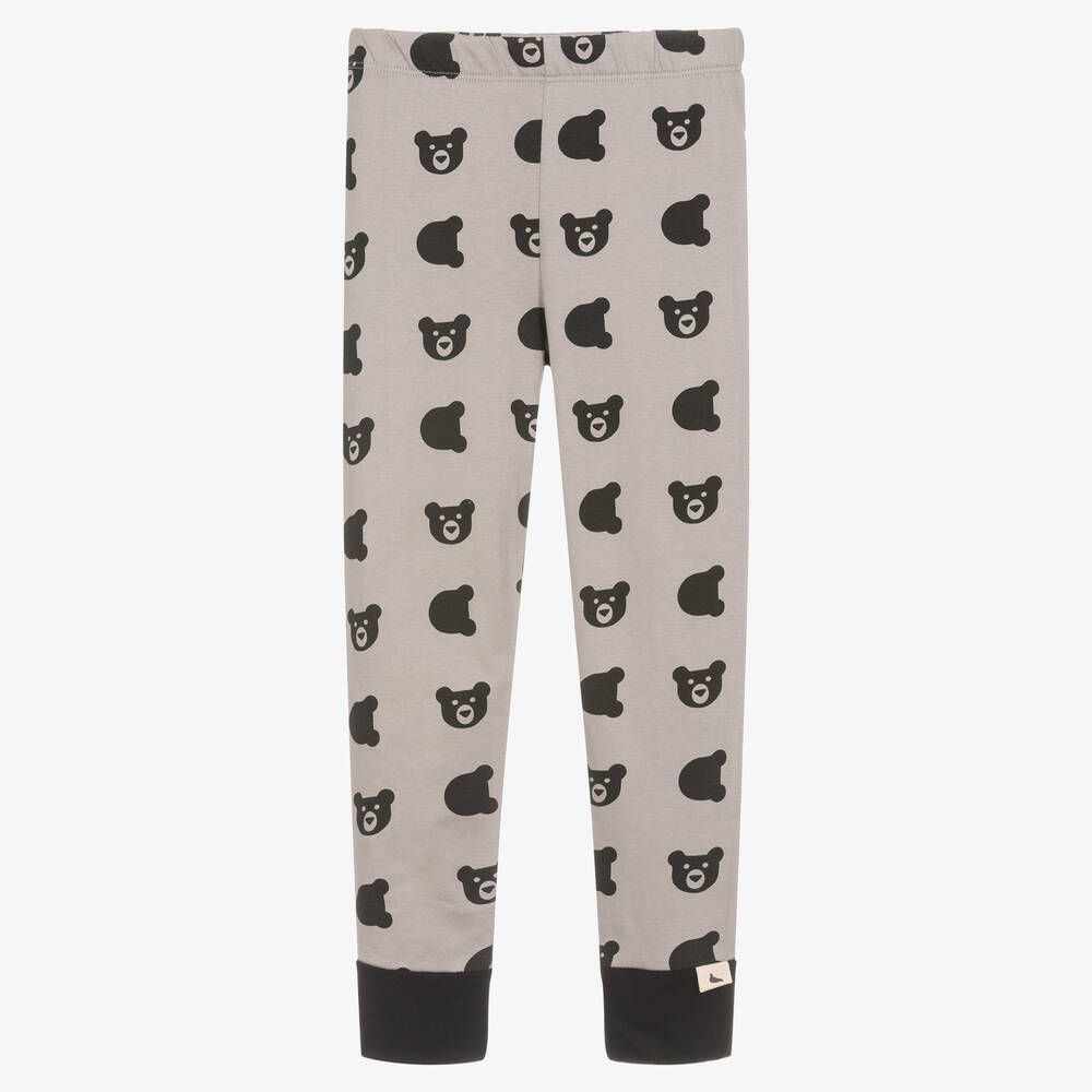 Turtledove London-Grey Organic Cotton Leggings  | Childrensalon Outlet