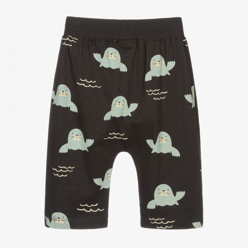 Turtledove London-Grey Organic Cotton Shorts | Childrensalon Outlet