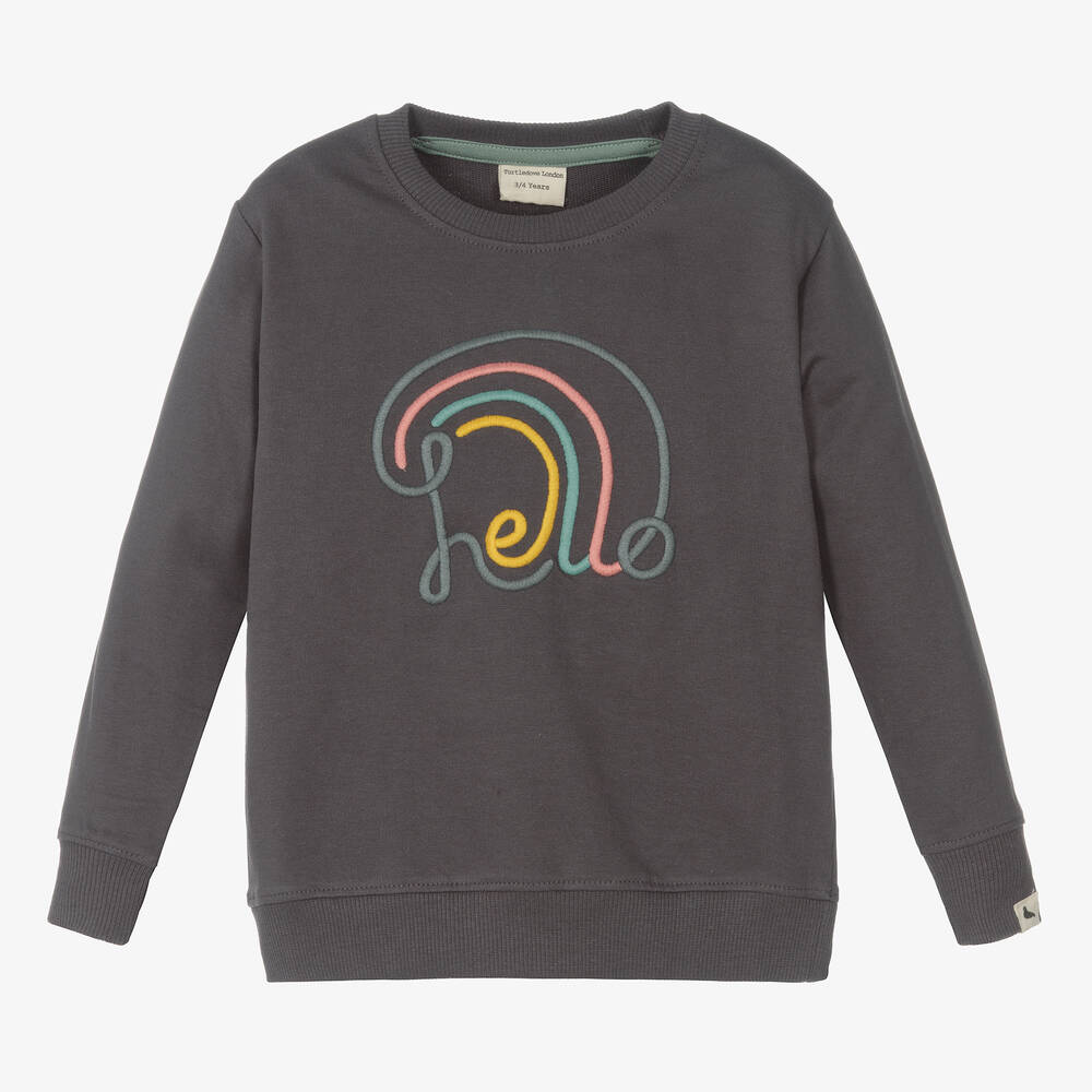 Turtledove London - Grey Organic Cotton Sweatshirt | Childrensalon