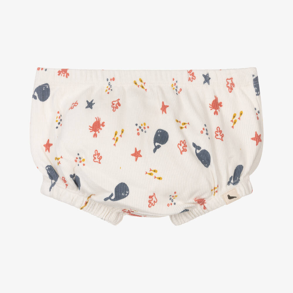 Turtledove London - Ivory Organic Cotton Baby Pants | Childrensalon