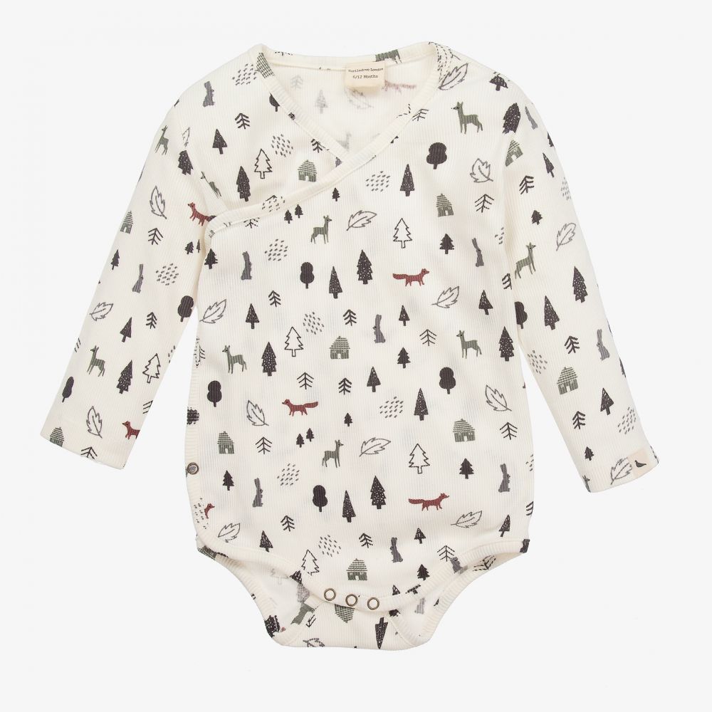 Turtledove London - Ivory Organic Cotton Bodysuit | Childrensalon