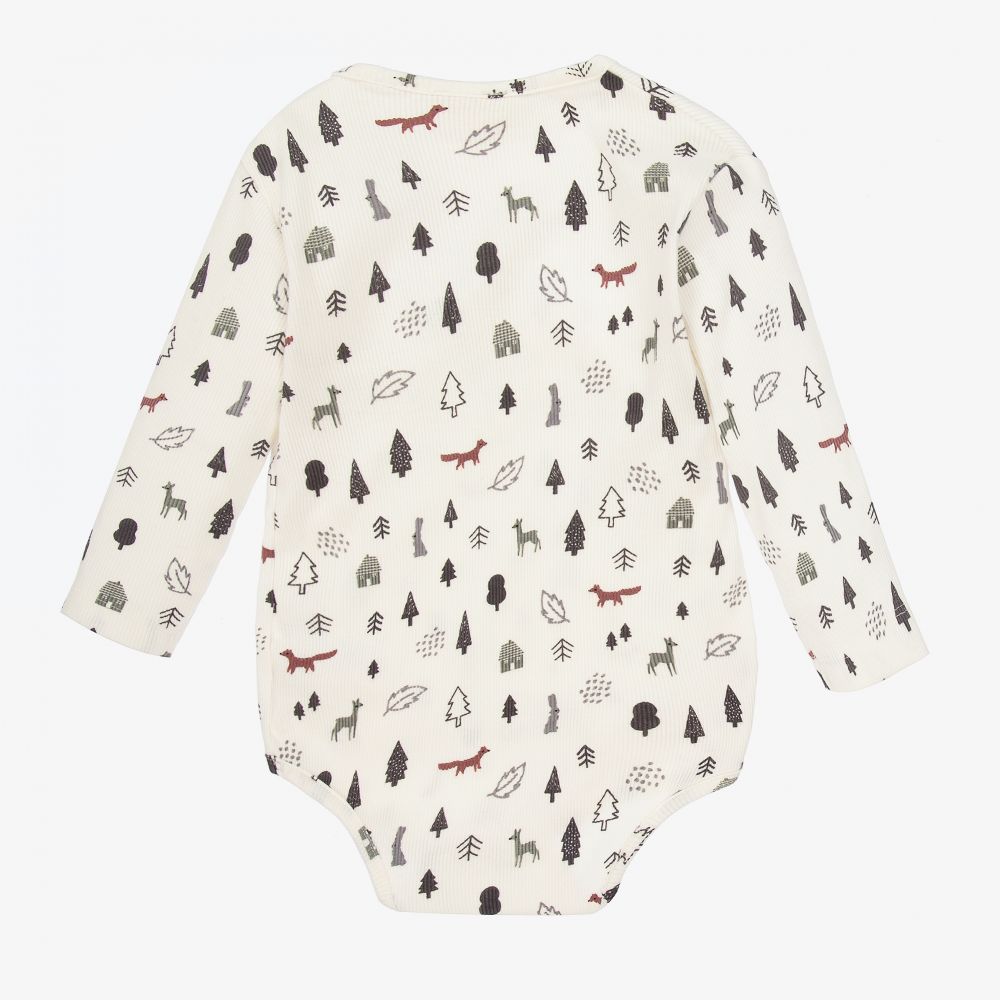 Turtledove London-Ivory Organic Cotton Bodysuit | Childrensalon Outlet