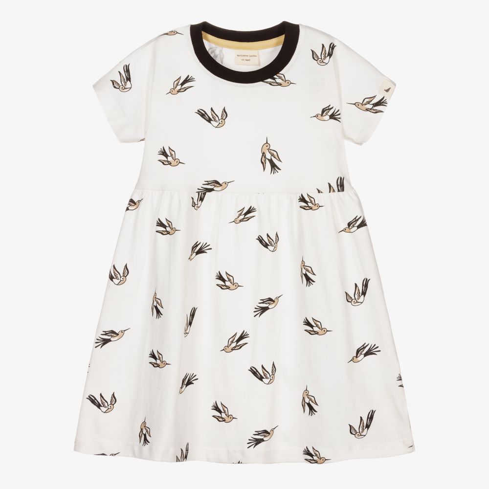 Turtledove London-Ivory Organic Cotton Dress | Childrensalon Outlet