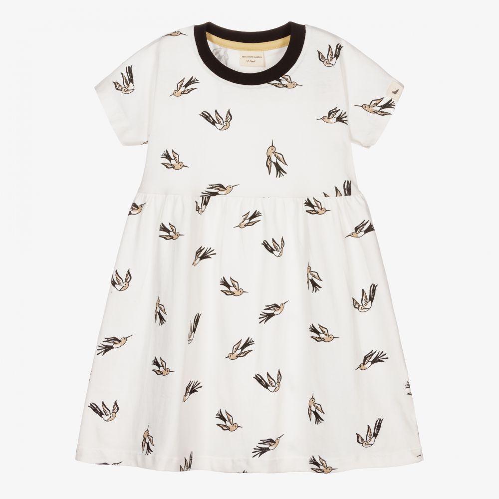 Turtledove London - Ivory Organic Cotton Dress | Childrensalon