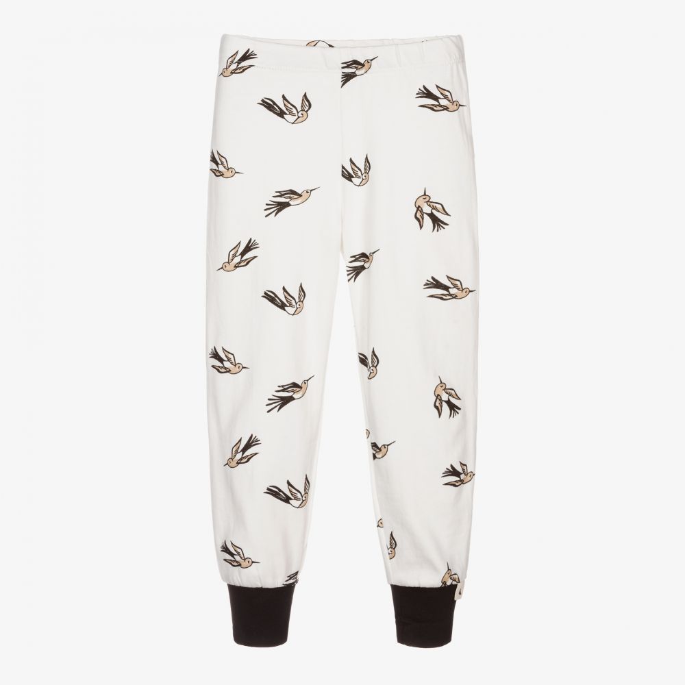 Turtledove London - Ivory Organic Cotton Leggings | Childrensalon