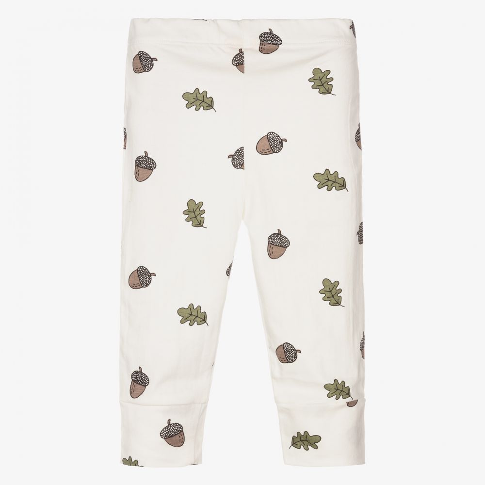 Turtledove London-Ivory Organic Cotton Leggings | Childrensalon Outlet