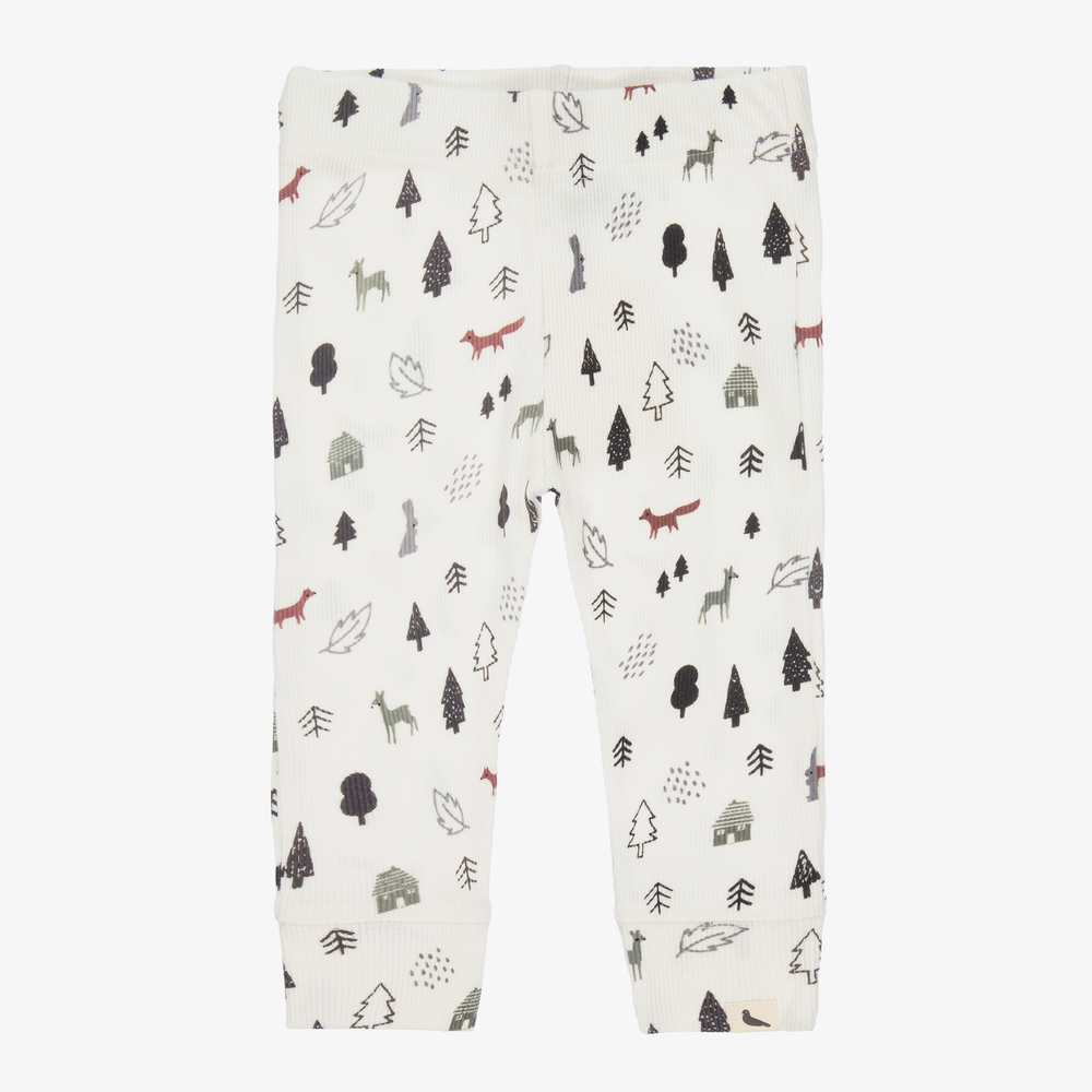 Turtledove London - Ivory Organic Cotton Leggings | Childrensalon