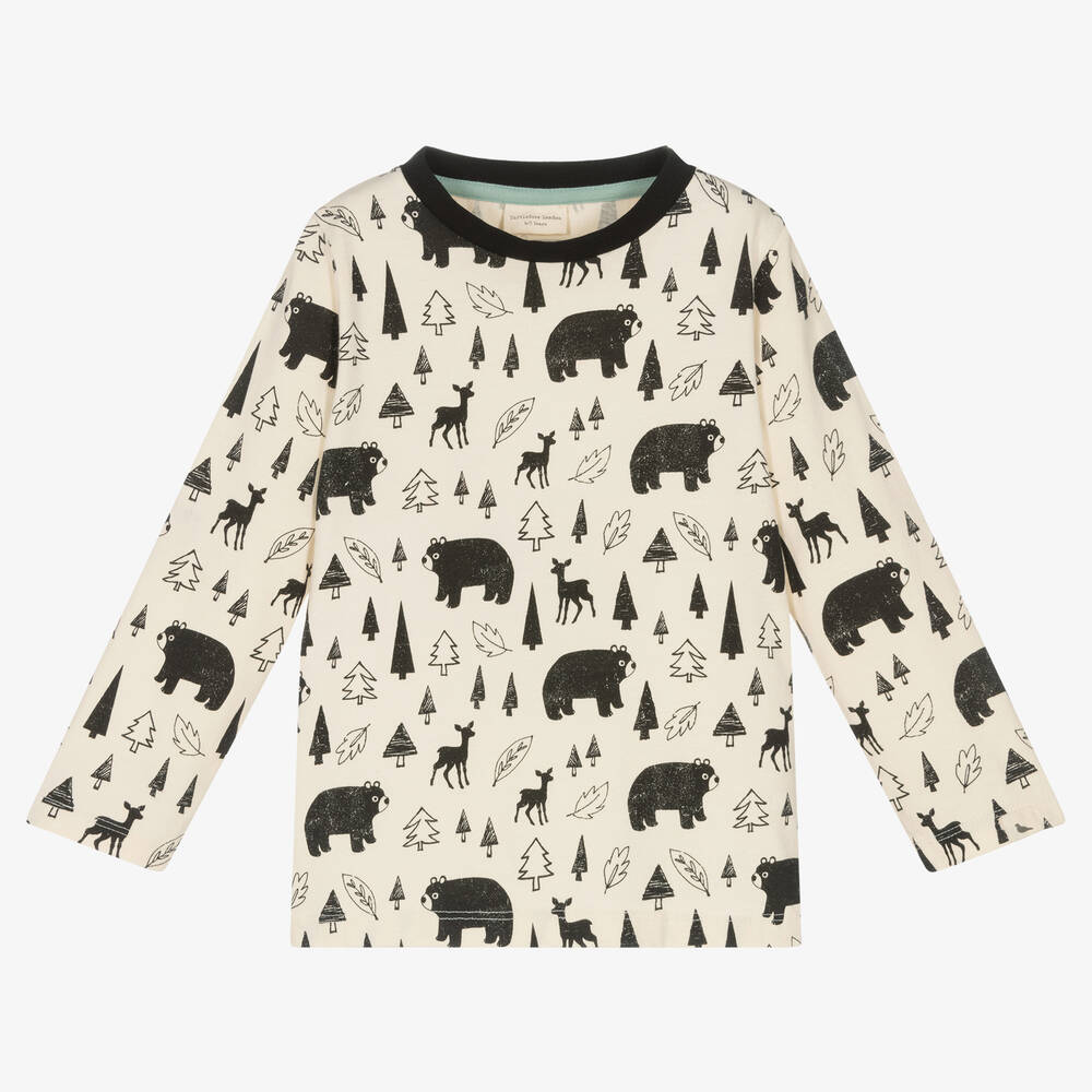 Turtledove London - Ivory Organic Cotton Top | Childrensalon