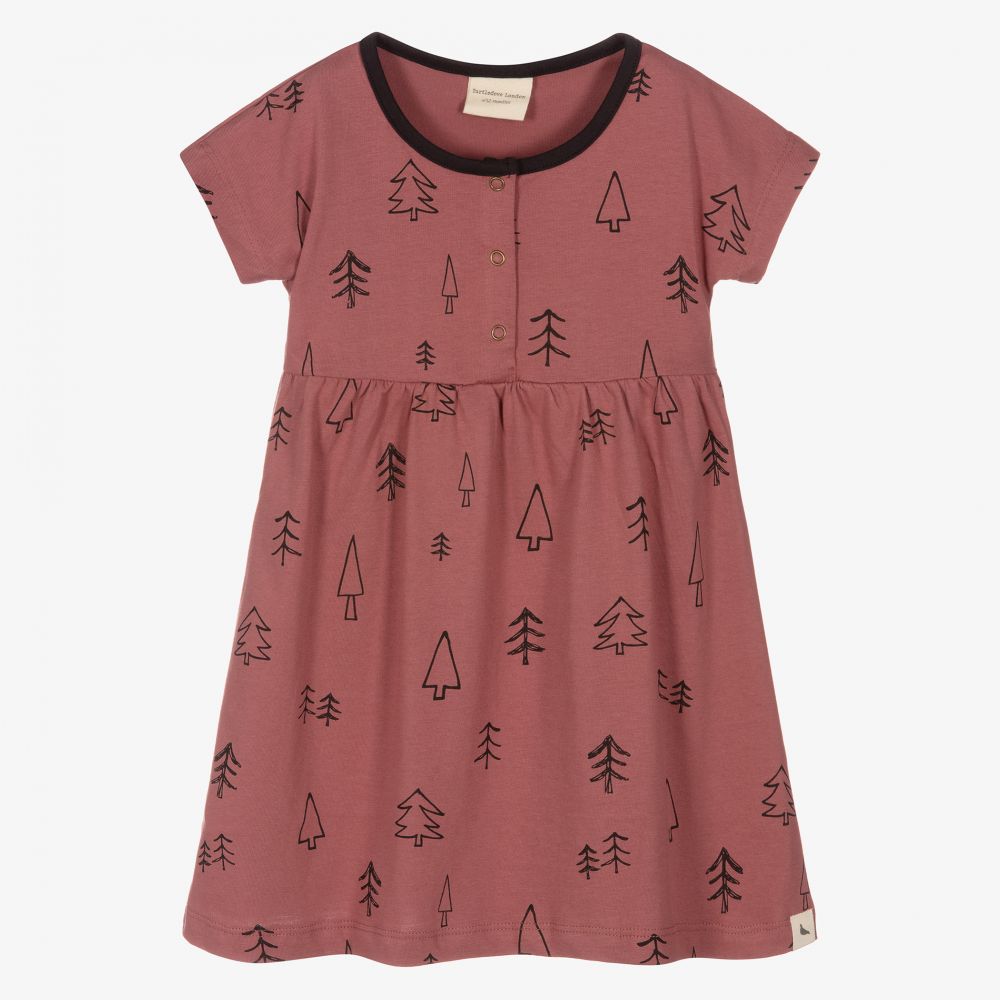 Turtledove London - Pink Organic Cotton Dress | Childrensalon