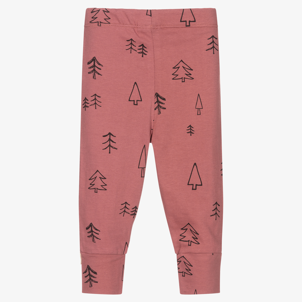 Turtledove London-Pink Organic Cotton Leggings | Childrensalon Outlet