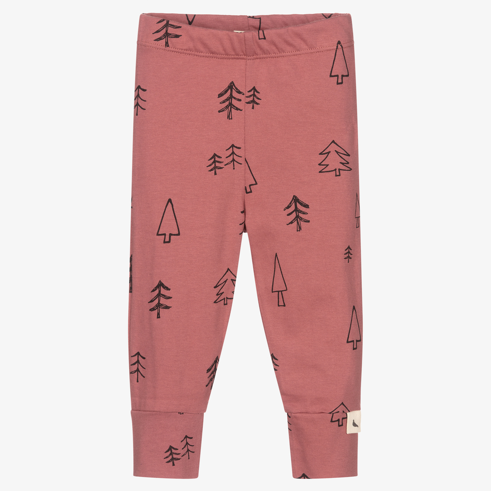 Turtledove London - Pink Organic Cotton Leggings | Childrensalon