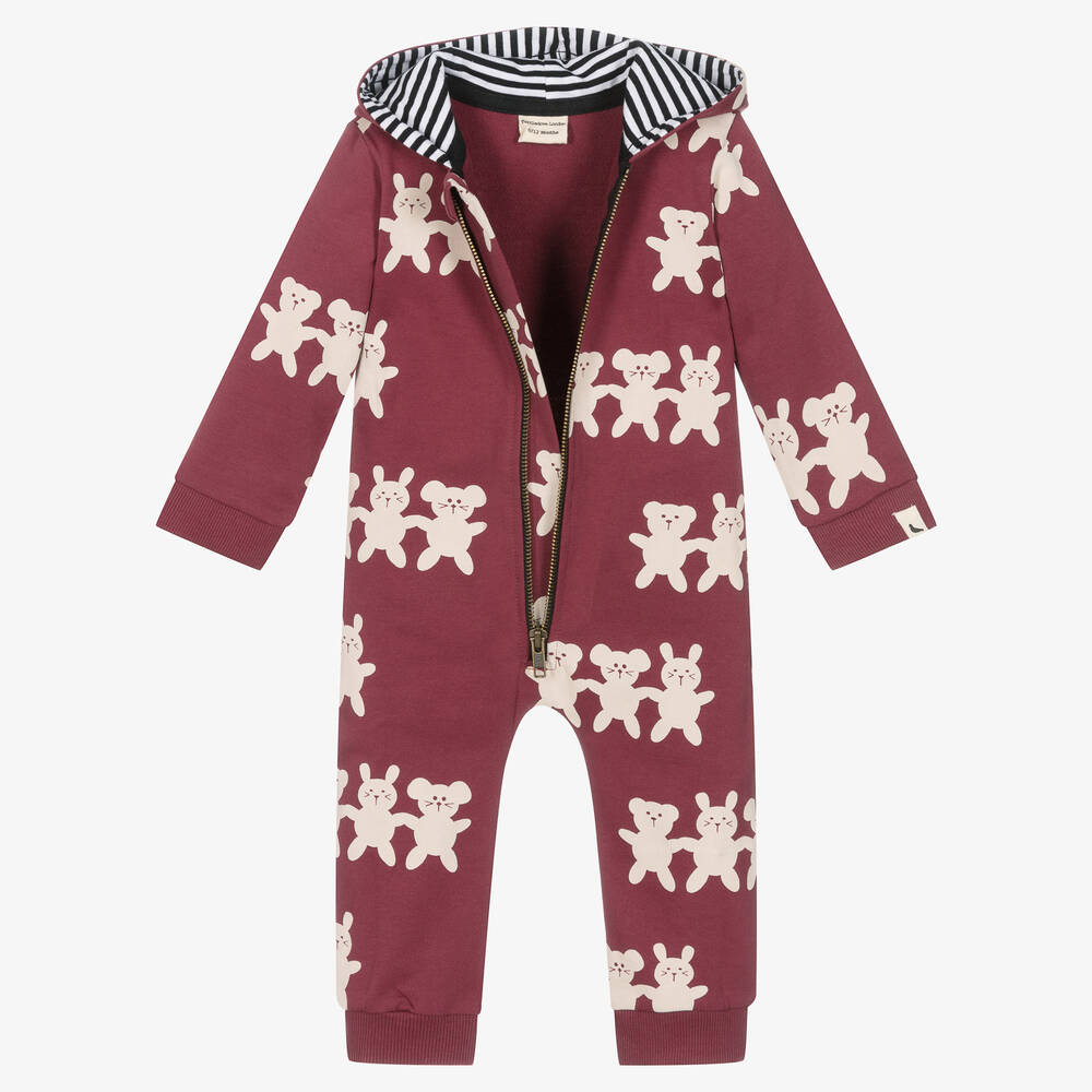Turtledove London-Red Organic Cotton Baby Romper | Childrensalon Outlet