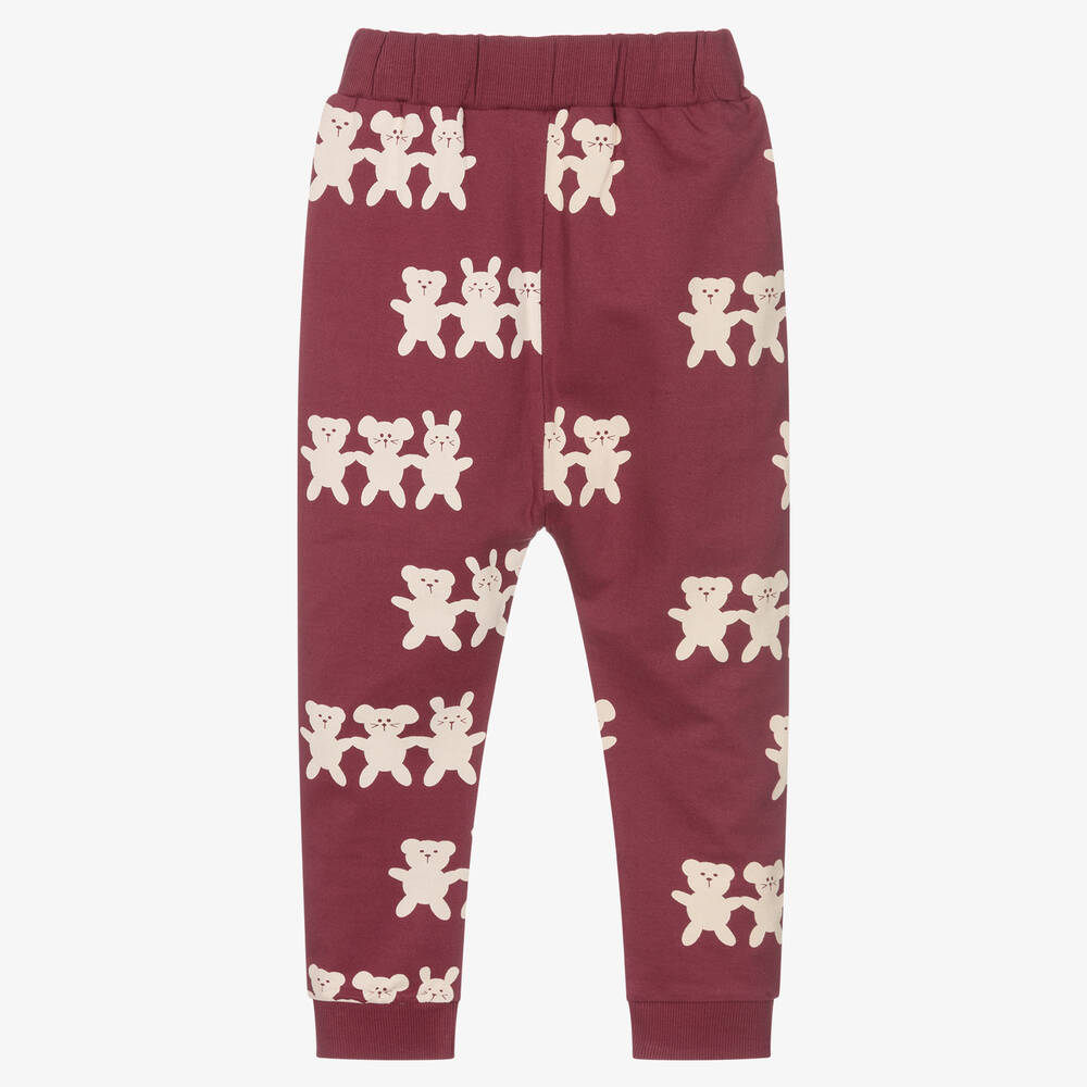 Turtledove London-Red Organic Cotton Joggers | Childrensalon Outlet