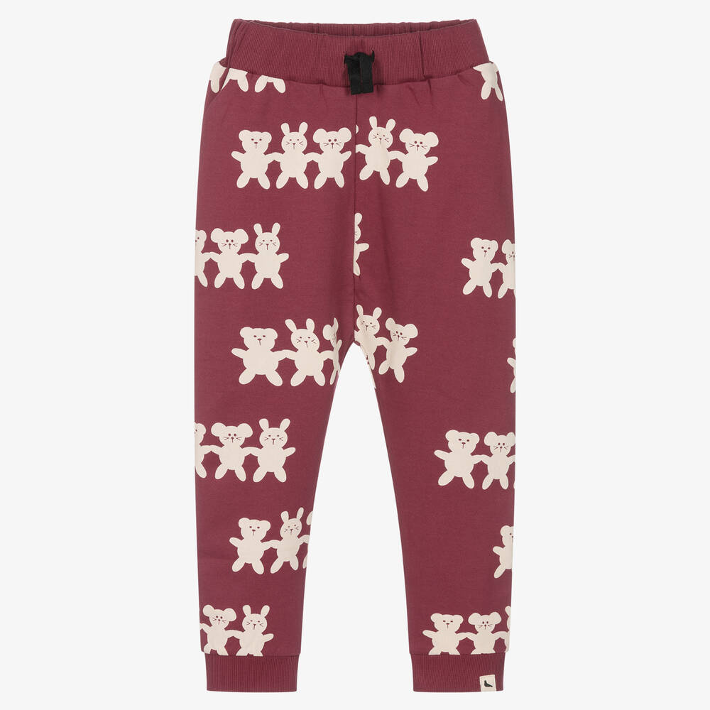 Turtledove London - Red Organic Cotton Joggers | Childrensalon