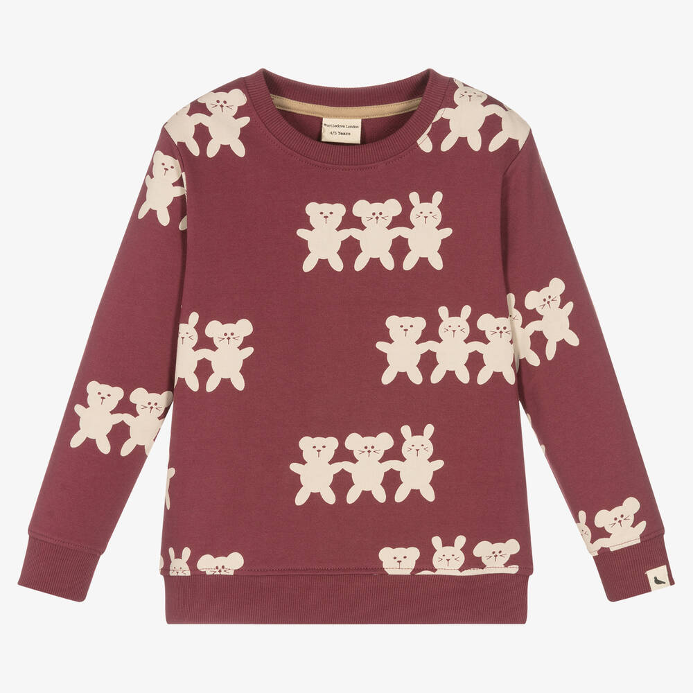 Turtledove London - Red Organic Cotton Sweatshirt  | Childrensalon