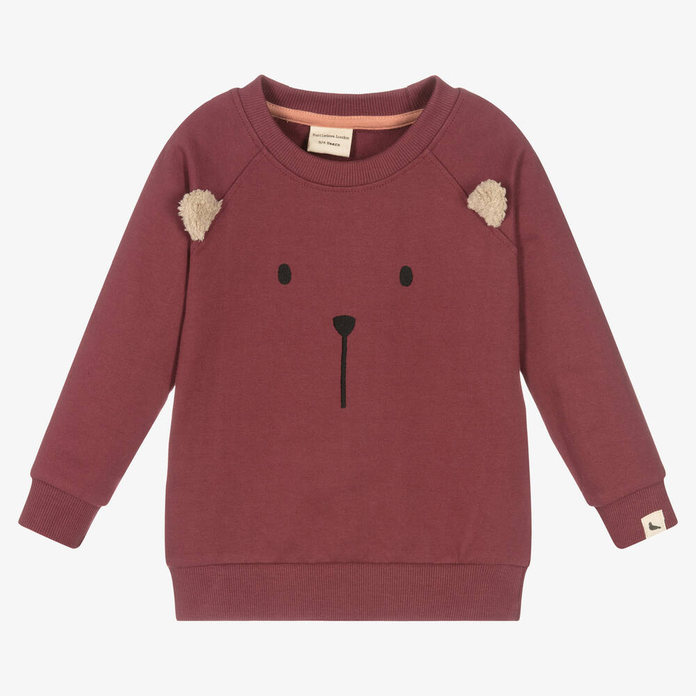Turtledove London-Red Organic Cotton Sweatshirt  | Childrensalon Outlet