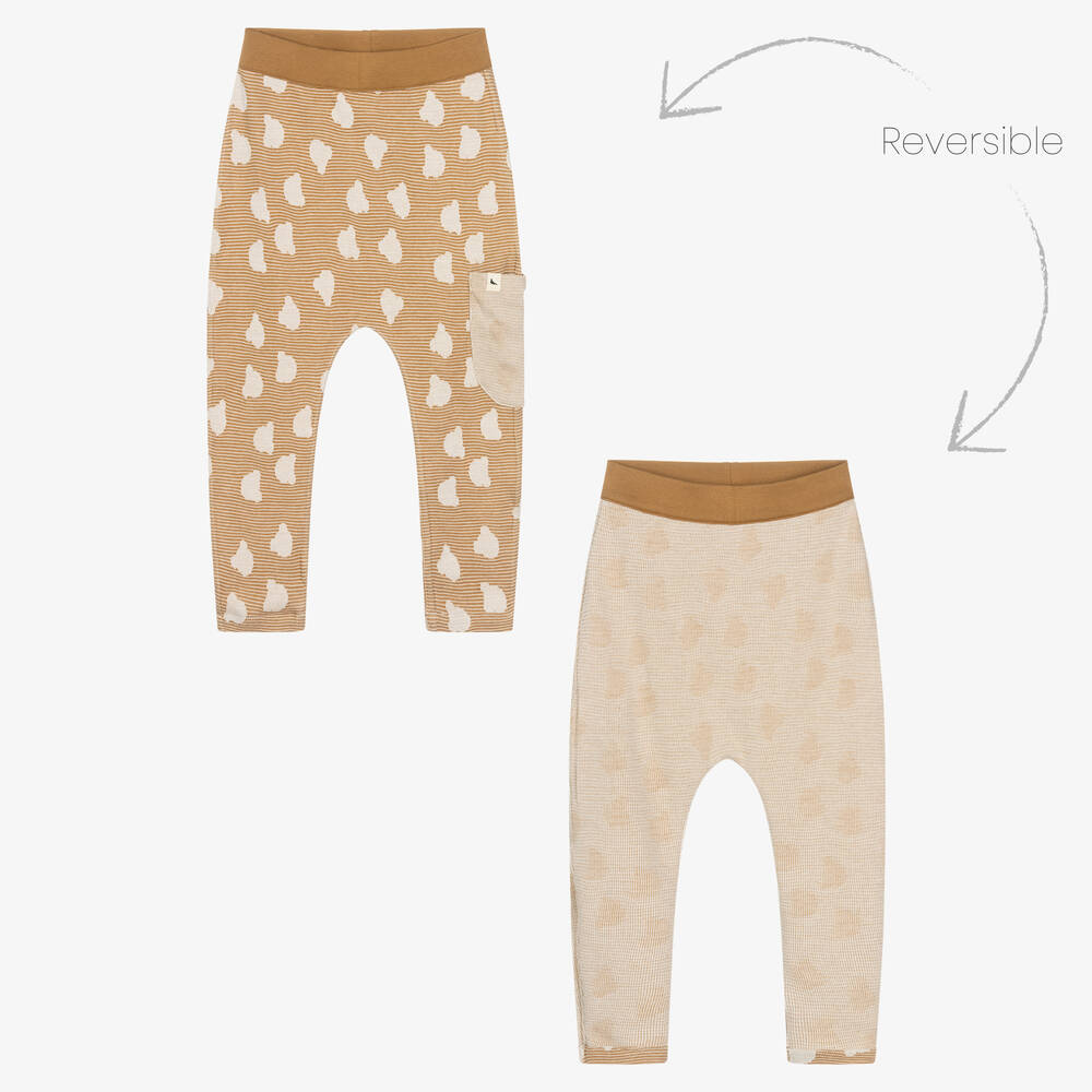Turtledove London-Reversible Organic Cotton Joggers | Childrensalon Outlet