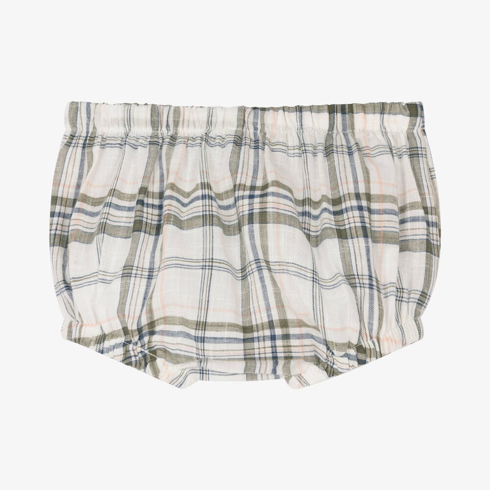 Turtledove London-White Cotton Baby Bloomer Shorts | Childrensalon Outlet
