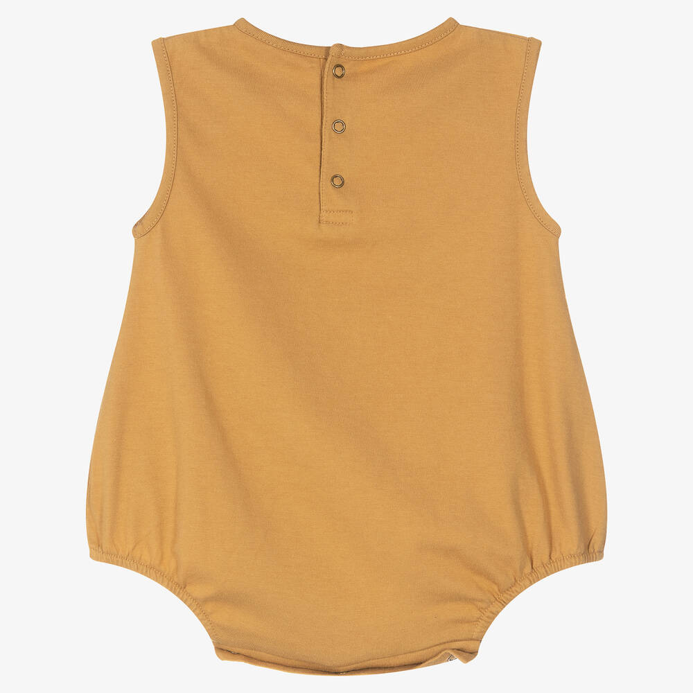 Turtledove London-Yellow Cotton Baby Shortie | Childrensalon Outlet