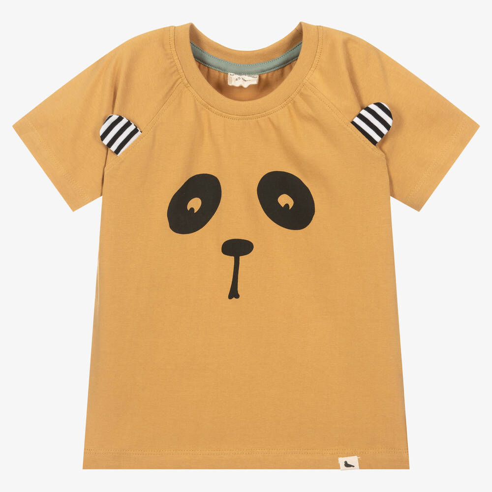Turtledove London-Yellow Organic Cotton T-Shirt | Childrensalon Outlet