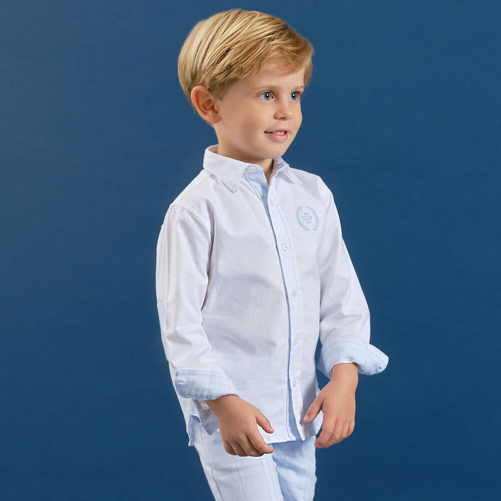 Tutto Piccolo-Костюм с брюками голубого цвета (3 предмета) | Childrensalon Outlet