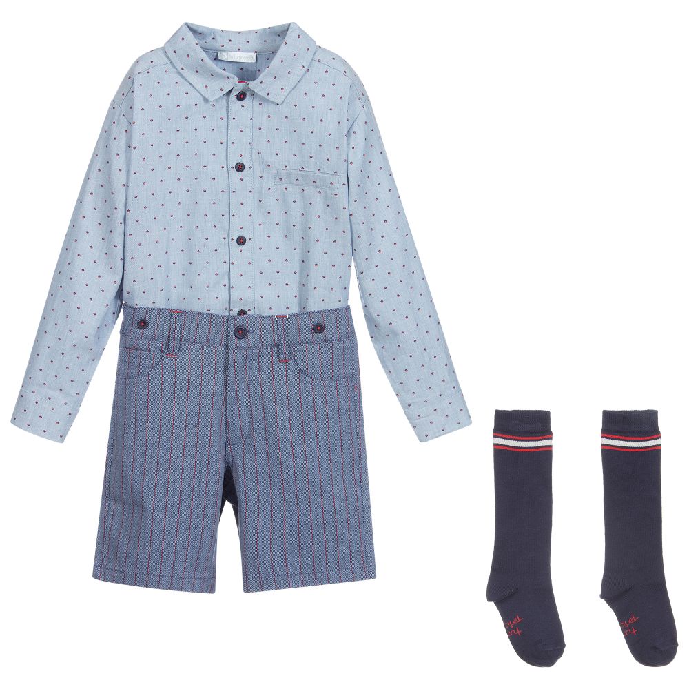 Tutto Piccolo - Ensemble 3 pièces, chemise, short et chaussettes  | Childrensalon