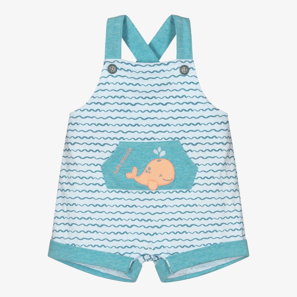 Tutto Piccolo - Baby Boys Blue Whale Shortie  | Childrensalon