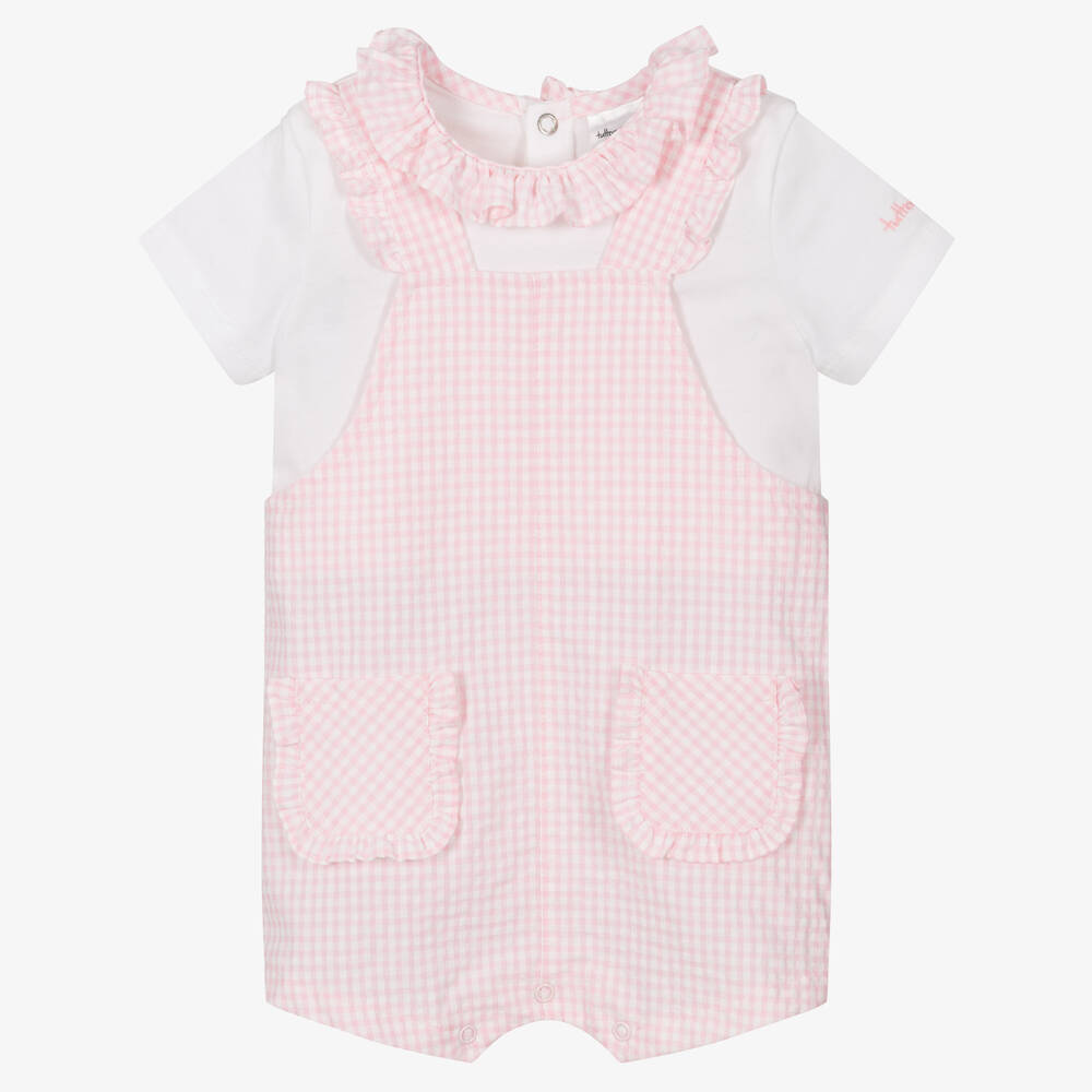 Tutto Piccolo - Baby Girls Pink Gingham Shortie | Childrensalon