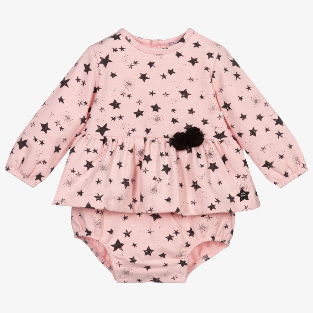 Tutto Piccolo - Baby Girls Pink Shortie Set | Childrensalon