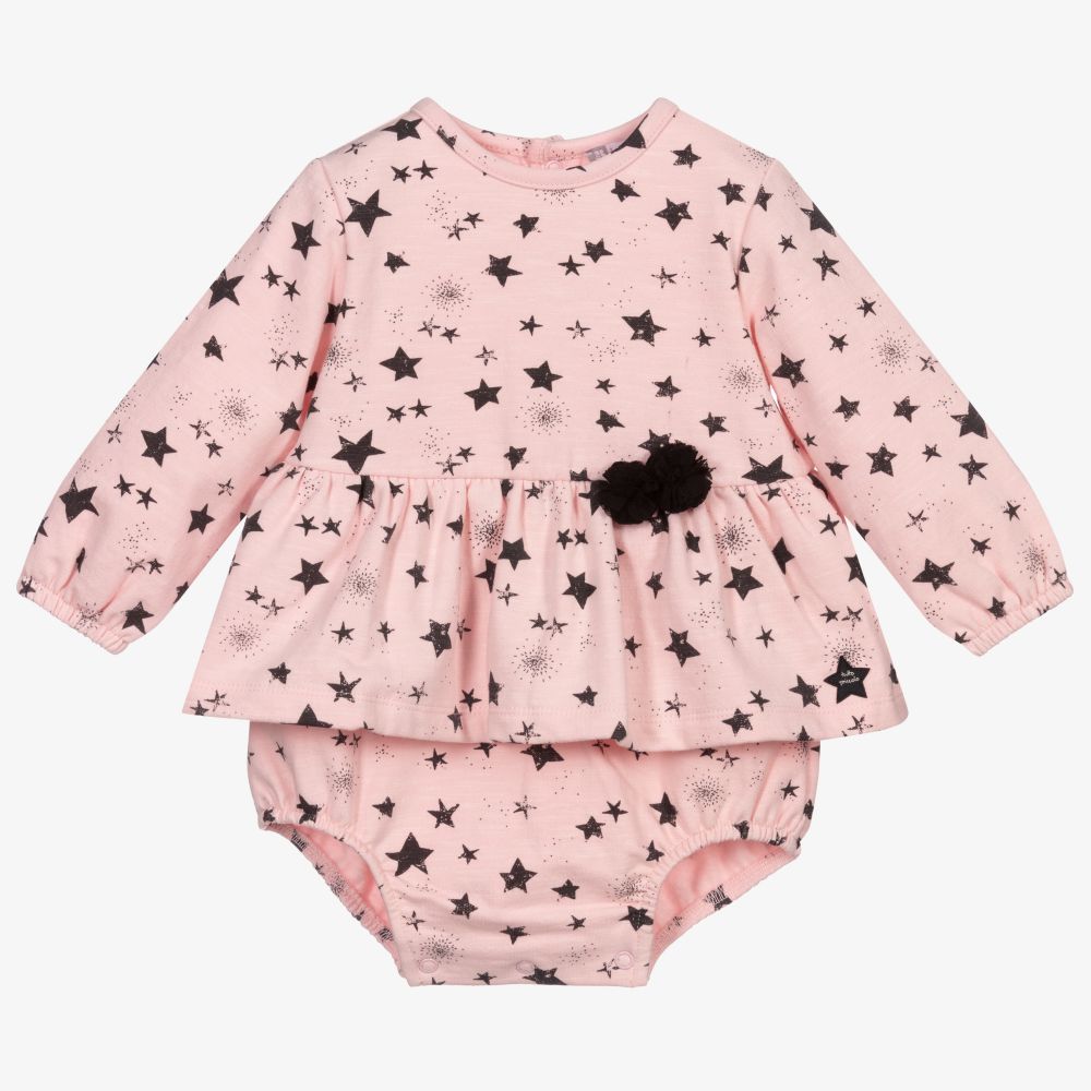 Tutto Piccolo-Baby Girls Pink Shortie Set | Childrensalon Outlet