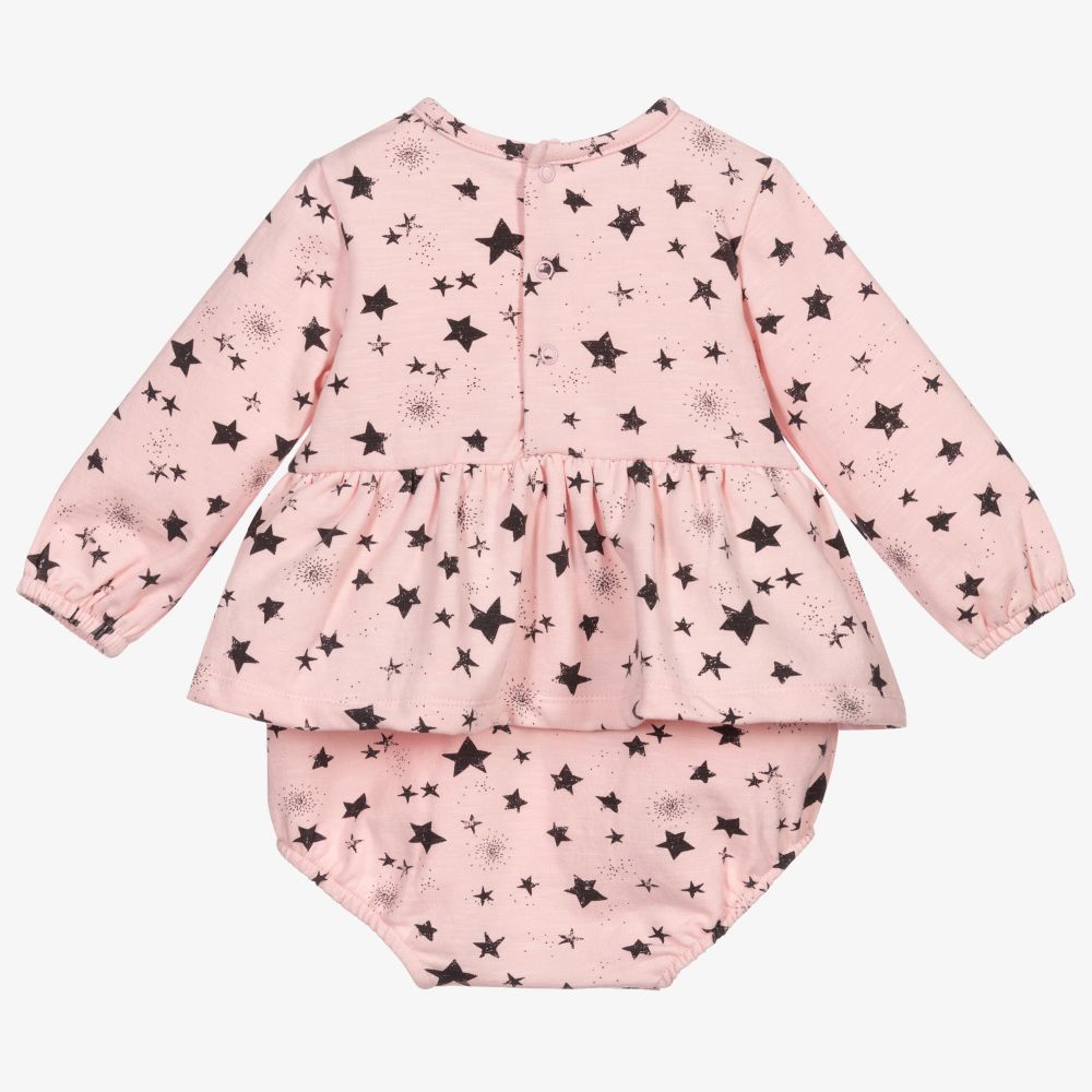 Tutto Piccolo-طقم تبّان وجوارب قطن جيرسي لون زهري للمولودات | Childrensalon Outlet