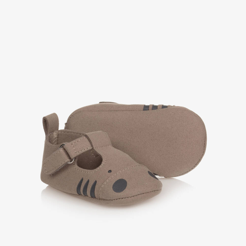 Tutto Piccolo-حذاء جلد صناعي لون بيج لمرحلة قبل المشي | Childrensalon Outlet
