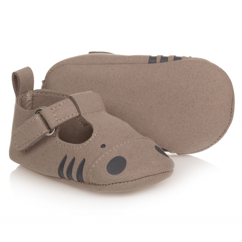 Tutto Piccolo - حذاء جلد صناعي لون بيج لمرحلة قبل المشي | Childrensalon