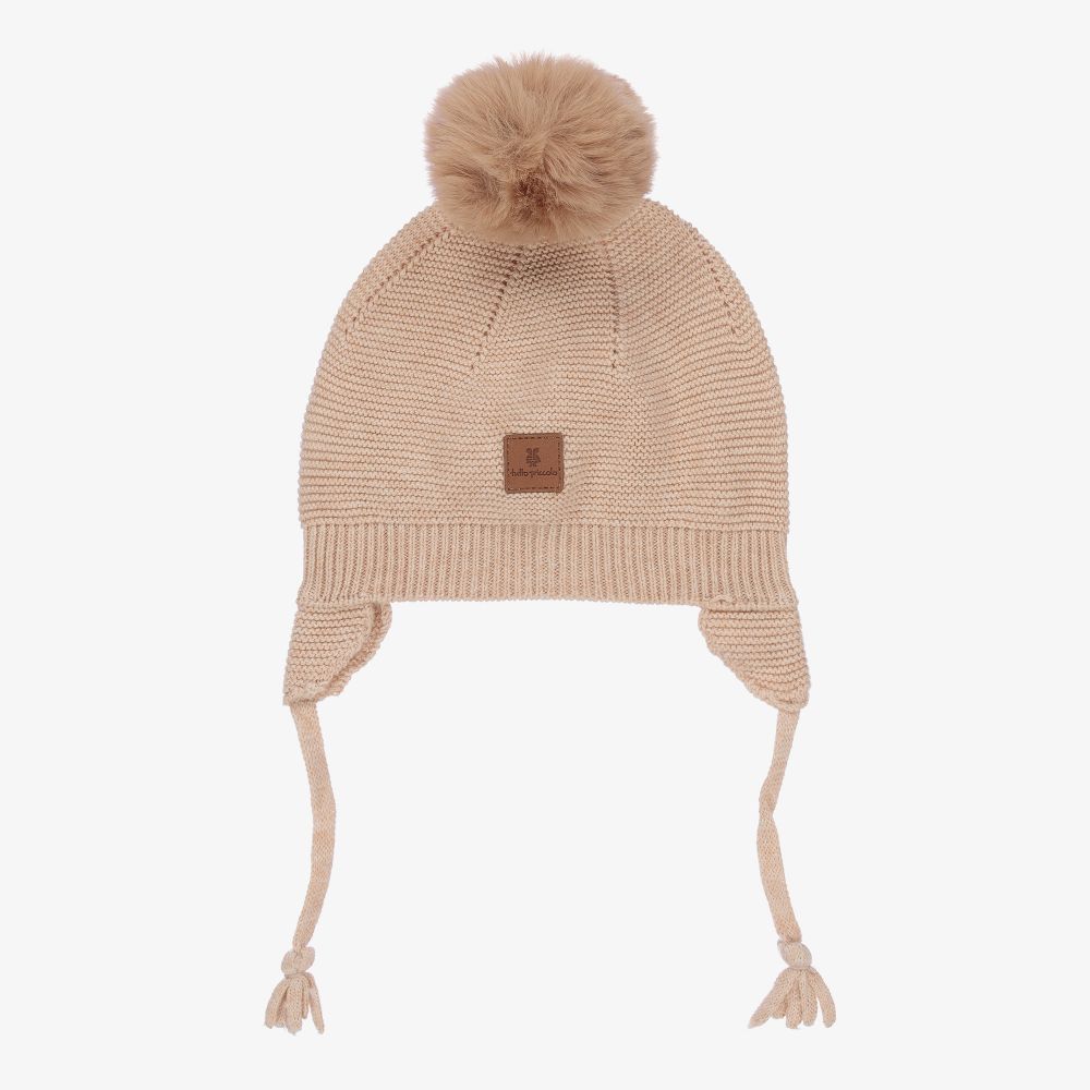 Tutto Piccolo - Beige Pom Pom Hat | Childrensalon