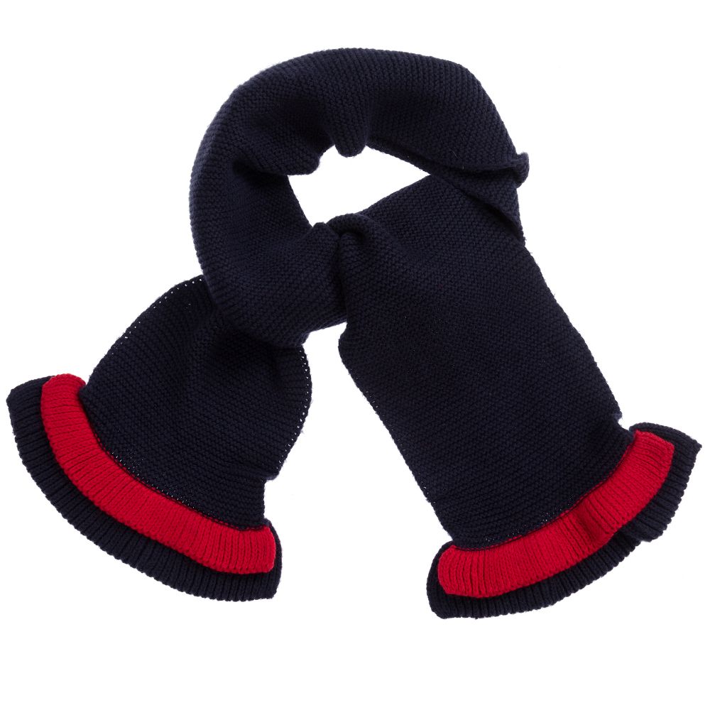 Tutto Piccolo-Blue Cotton Beret & Scarf Set | Childrensalon Outlet
