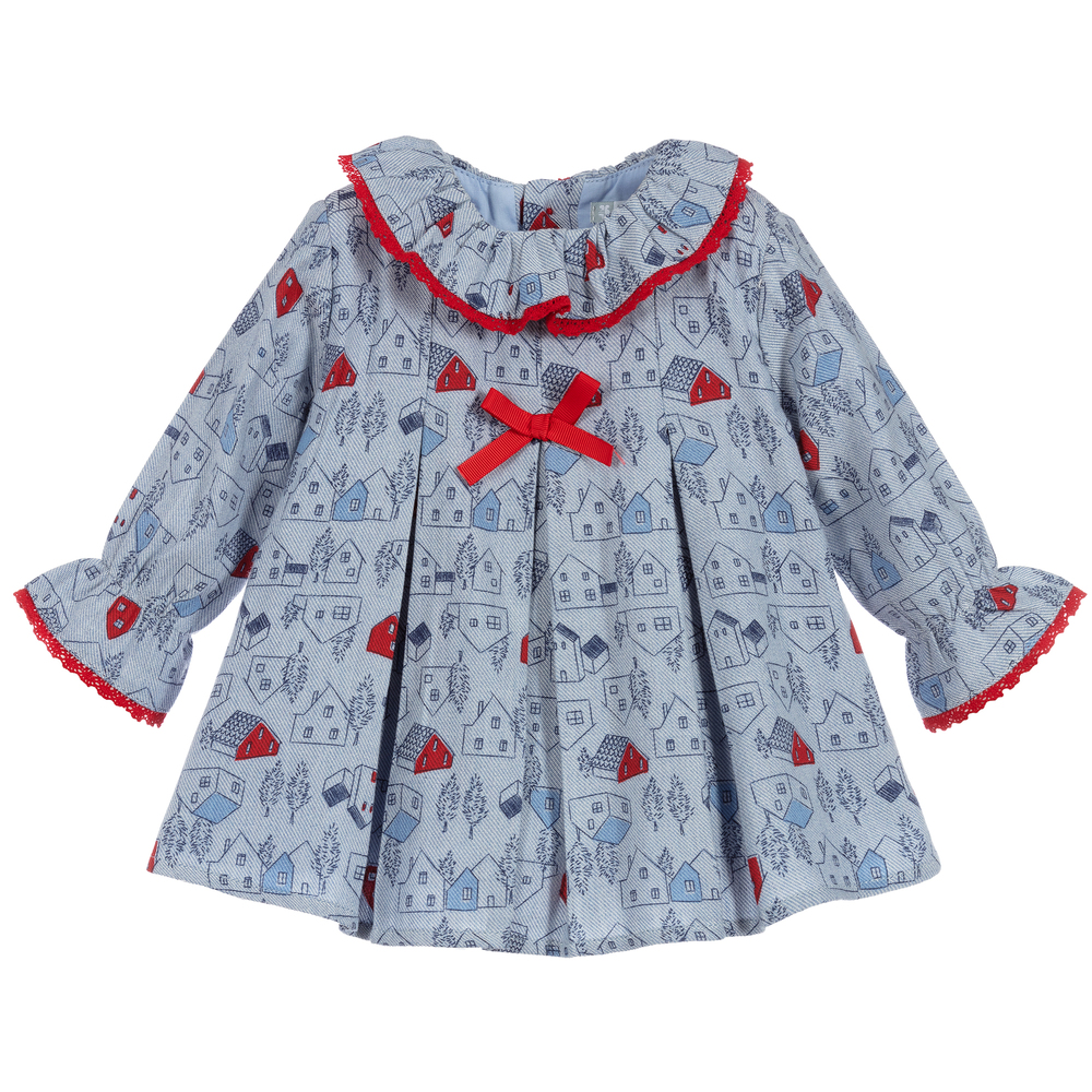 Tutto Piccolo - Blue Dress & Tights Set | Childrensalon