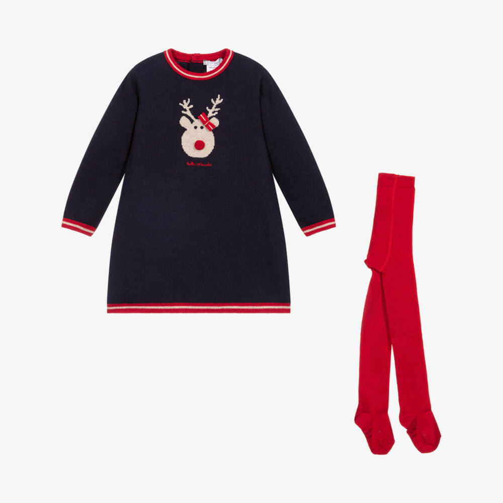 Tutto Piccolo-Blue Festive Dress Set | Childrensalon Outlet