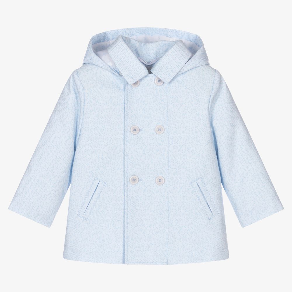 Tutto Piccolo - Blue Hooded Baby Coat | Childrensalon