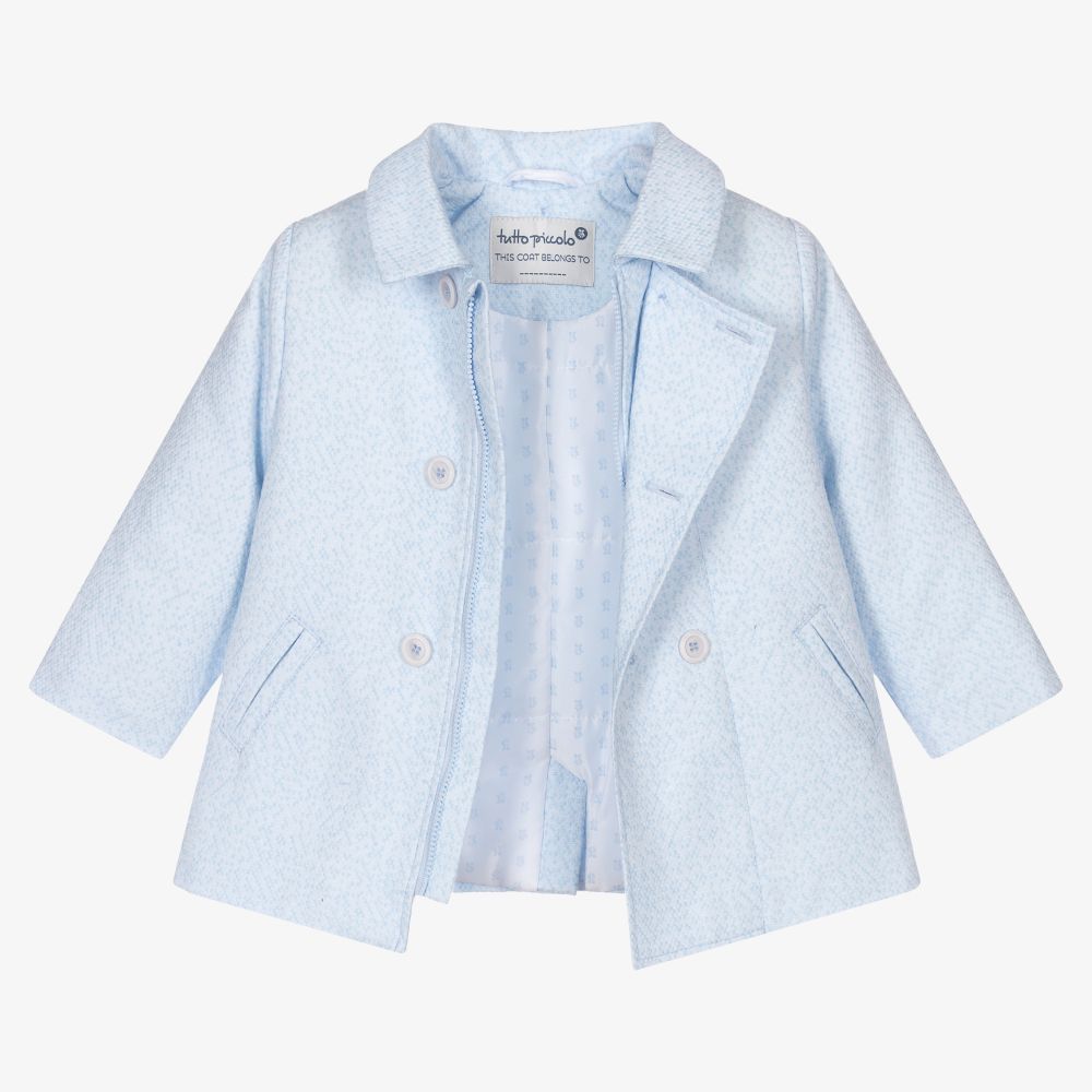 Tutto Piccolo Blue Hooded Baby Coat