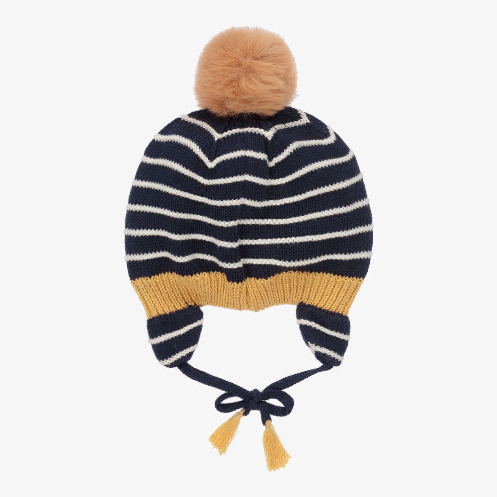 Tutto Piccolo-Blue Knitted Hat & Scarf Set | Childrensalon Outlet