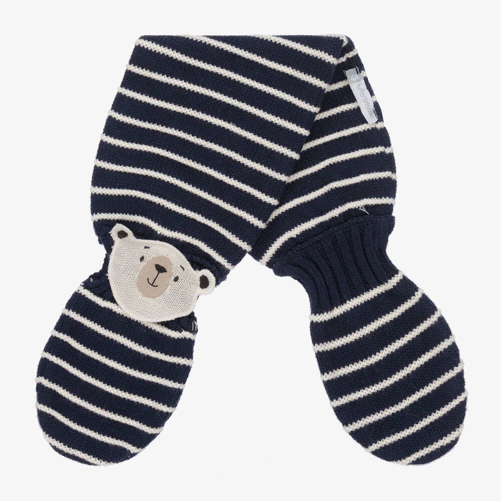 Tutto Piccolo-Blue Knitted Hat & Scarf Set | Childrensalon Outlet