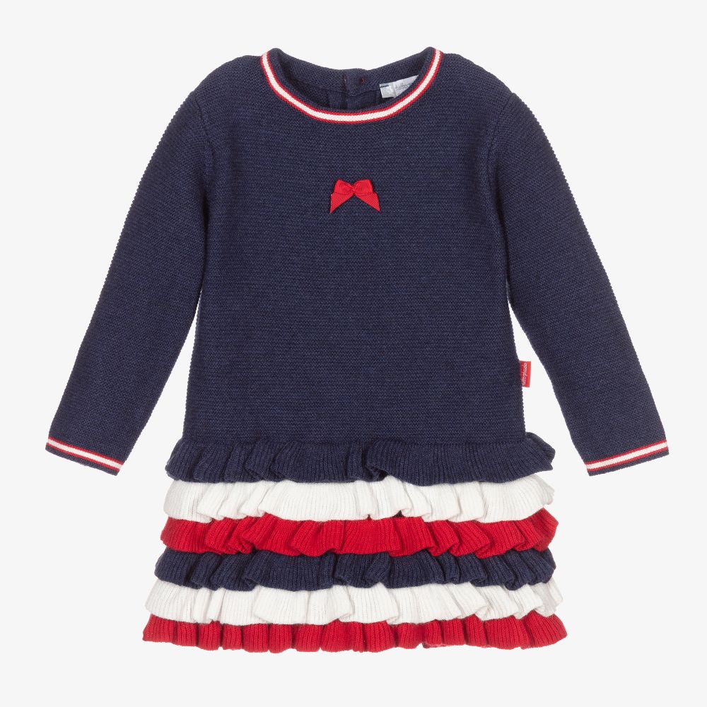 Tutto Piccolo - Blue & Red Baby Dress Set | Childrensalon