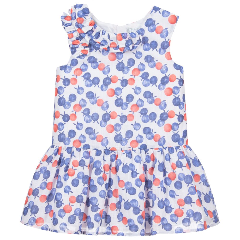 Tutto Piccolo - Blue & Red Cotton Dress | Childrensalon