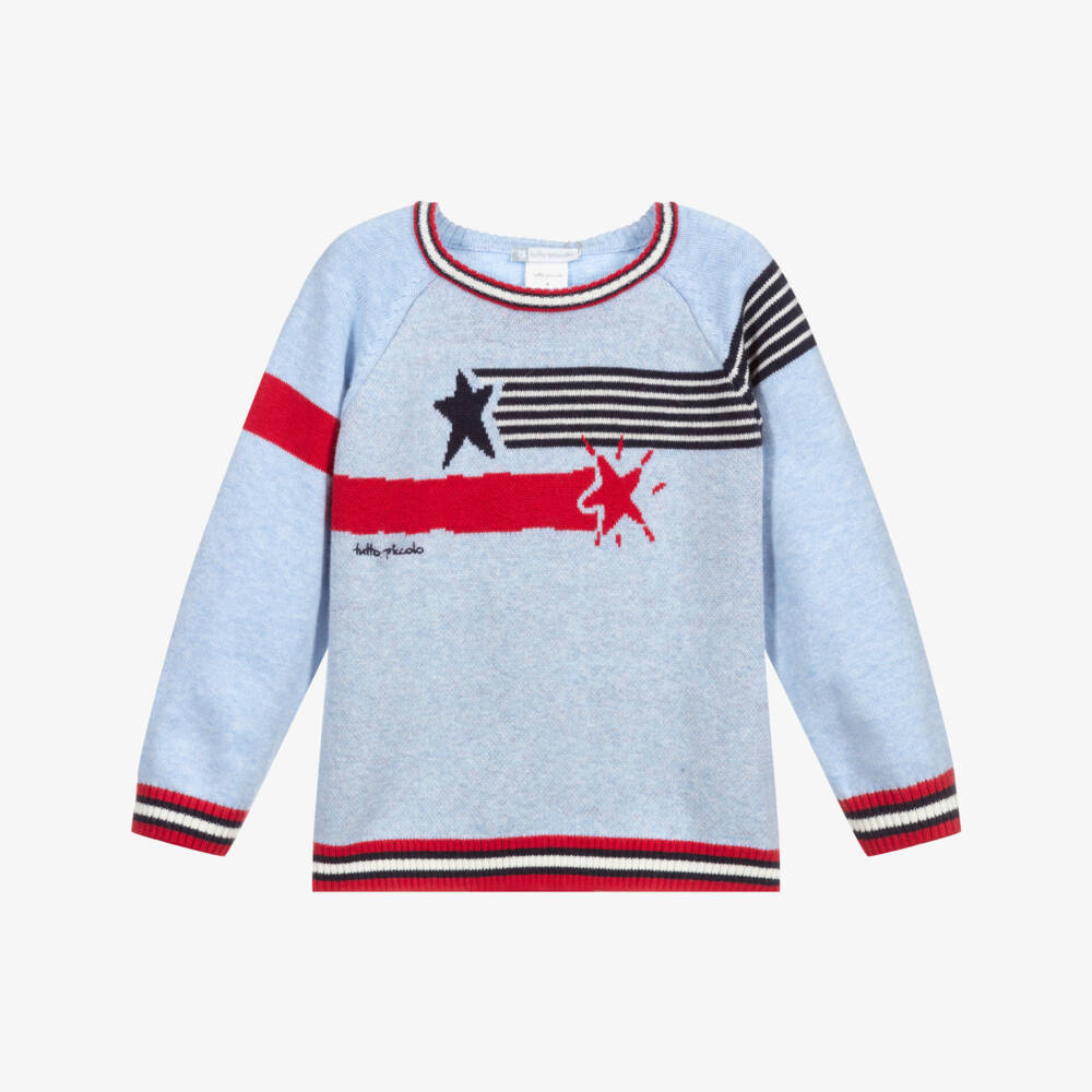 Tutto Piccolo-Blue Star Sweater | Childrensalon Outlet