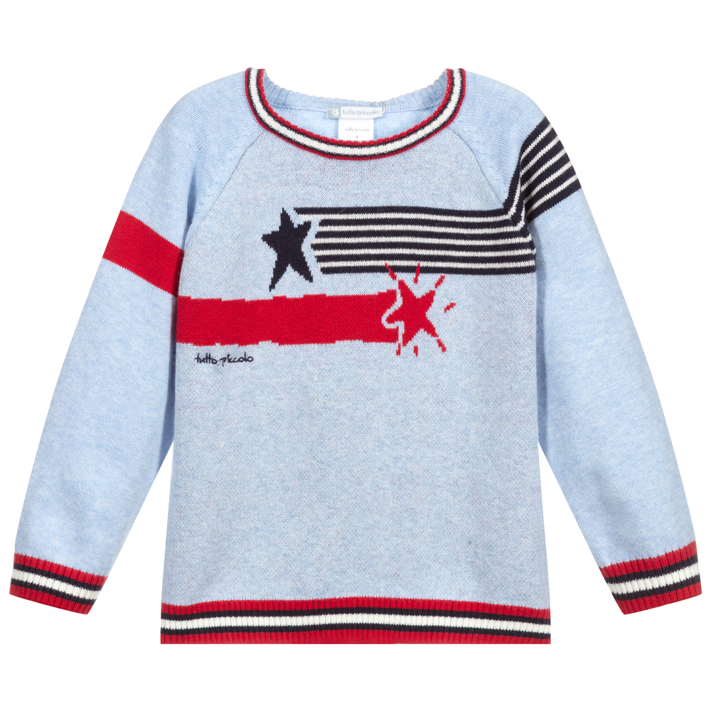 Tutto Piccolo - Blue Star Sweater | Childrensalon