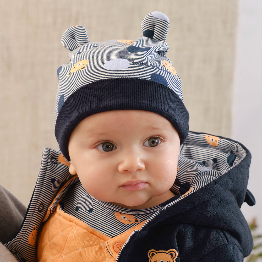 Tutto Piccolo-Синяя шапка в полоску | Childrensalon Outlet