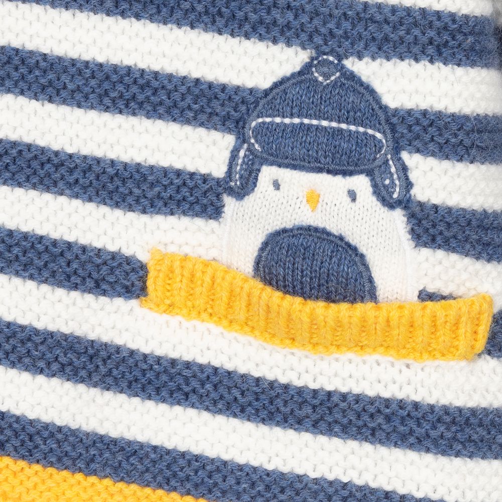 Tutto Piccolo-Blue & White Striped Cardigan | Childrensalon Outlet